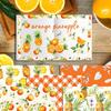 WW137 Fruta Naranja Piña Naranja Otoño Wenchuang Decoración Bloc de Notas Material Papel Papel de Fondo para Álbum de Recortes