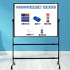 Pizarra Tablero de Escritura Tipo Soporte Pizarra Magnética Hogar Niños Tablero de Visualización Dibujo Simple y Doble Cara con Ruedas Pegatina de Pared Pequeña Versión Blanca para Clase