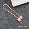 Cordón para teléfono móvil con lazo colorido DIY cuerda de muñeca de silicona colgante anti-pérdida marco de chat de dibujos animados colgante para unidad USB cuerda de mano