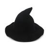 Nuevo Sombrero de Bruja de Lana de Color Sólido Sombrero Secundario de Cosplay de Bruja Sombrero de Punto Tejido Sombrero Divertido de Halloween