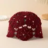 Sombrero Tejido Calado Hecho a Mano Estilo Bohemio para Mujeres, Gorro de Punto Crochet Estilo Étnico para Fotografía de Viaje