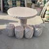 Mesa de Pedra Granito Branco Banco de Pedra Pátio Externo Casa Parque Comunidade Conjunto de Mármore Externo Natural Vila