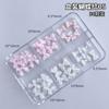 Acessórios Nail Art Laço Laço Aurora Laço Borboleta Estéreo Resina Fofo Gelo Transparente Ballet Streamer Decoração de Unhas Caixa 6 Grades