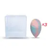 Algodón de maquillaje flocado tipo gota de agua sin látex mini huevo de maquillaje huevo de belleza mini corte oblicuo traje de esponja para polvos tipo calabaza