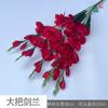 Espada grande azul 4 garfo junzilan cerimônia sacrifício celebração conjunto flor artificial rural casa paisagem flor de seda