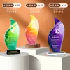 Personalización de Trofeo de Cristal Creativo Madera Maciza Competencia Infantil Medalla de Honor Ceremonia de Premiación de Empleados de Empresa