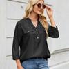 Camisa larga informal holgada de mezclilla de imitación para mujer, primavera y verano 2025, comercio exterior transfronterizo entre Europa y Estados Unidos, Amazon AliExpress.