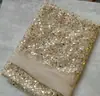 Tejido de Malla con Lentejuelas y Cuentas de Alta Resistencia Encriptado Vestido de Novia Vestido de Noche Tejido para Ropa Ancho de 1.5 Metros Tela de Encaje para Manualidades