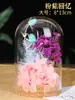 Paquete de Materiales DIY de Flores Secas Hechas a Mano Adorno de Decoración con Cúpula de Cristal Adorno de Regalo para Team Building Infantil