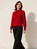 Suéter de Cachemira Tejido de Punto con Cuello Semialto para Mujer, Otoño/Invierno 2026, Suéter de Lana de Manga Larga de Capa Base Engrosada