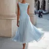 Verano 2026 Nuevo Vestido de Moda Sencillo para Mujer Europeo y Americano Vestido Largo Casual Elegante para el Día a Día