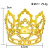 Coroa de Pérola Original Nova Decoração de Flores Transfronteiriça Coroa Redonda de Liga de Zinco Exquisita Decoração de Bolo para Festa de Aniversário