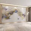 Nuevo Papel Tapiz Abstracto de Lujo Ligero Estilo Chino para Sala de Estar, Pared de Fondo de TV, Tela de Pared para Decoración de Sofá de Hotel, Papel Tapiz para Restaurante y Dormitorio