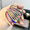 Anel de Arame Criativo DIY Feito à Mão Pingente Colorido Pingente Tinta de Cozimento Acessórios para Chaveiro Anel Anel Chaveiro