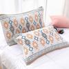 Toalla de almohada de algodón de gasa de cuatro capas al por mayor, toalla de cabeza de almohada individual para adulto europeo, color a doble cara disponible, suave y cómoda