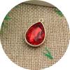 Atacado Liga de Zinco Fundido Gota d'Água Inlaid 13*18mm Cristal Pingente Pulseira Colar Pingente Acessórios para Joias DIY
