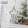 Decoraciones navideñas Colgante para árbol de Navidad estrella de cinco puntas pintada con polvo dorado de madera pequeños adornos colgantes venta al por mayor