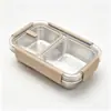 Caja de Almuerzo Cuadrada de Acero Inoxidable para Almacenamiento de Alimentos de 950 ml