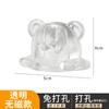 Patente Sem Perfuração Transparente Urso Ventosa Borracha Macia Arquivo de Porta Silencioso Toque de Porta Anti-colisão Antifurto Montado no Topo da Porta Bloco de Porta Batente de Porta