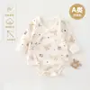 2025 Nova Roupa Baggy para Bebê Tipo Algodão Puro Capuz Triângulo para Recém-Nascido Pode Ser Usada em Todas as Estações para Proteger a Barriga Roupas para Engatinhar Bebê