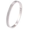 Pulseira de Aço Titânio, Item Quente de Vendas Transfronteiriças, Não Desbota, Pulseira Céu Estrelado para Mulheres, Estilo Europeu e Americano, Pulseira Aberta de Aço Inoxidável Cravejada com Diamantes Redondos
