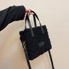 Coral lã handmade saco tecido diy material saco malha caseiro tote saco de ombro presente para amigos presente