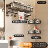 Toallero de baño gris pistola, estante de almacenamiento para baño sin perforaciones, kit de inodoro con estante integrado, toallero
