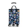 Carrito pequeño para la compra del hogar rueda universal carrito de compras portátil bolso de mano bolsa de compras de papel de aluminio aislante bolsa con ruedas venta al por mayor