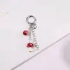 Nueva Cadena para Teléfono Llavero Colgante de Bolso Hongo de Vidrio Dopamina Lindo Colgante para Auriculares Regalo Venta al por Mayor