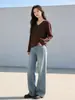 Suéter de Tricô Gola V 30% Lã Cashmere para Mulheres, Outono e Inverno, Macio e Amigo da Pele, Estilo Elegante para o Dia a Dia, Roupa de Baixo para Outono e Inverno