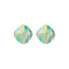 Pendientes Irregulares Rayados Nuevo Retro Transfronterizos para Mujer Pendientes de Diseño de Esmalte Goteante de Nicho Moda Coreana Pendientes Versátiles