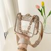 Bolsa de Corrente Transparente Estilo Ocidental Tendência Moda Bolsa de PVC Bolsa de Ombro Tendência Nova Bolsa Feminina Bolsa Satchel Popular 2023