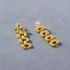 Pendientes Metálicos Irregulares Europeos y Americanos con Cierre de Presión de Plata S925, Estilo Punk Retro Personalizado, Pendientes de Temperamento Modernos y Únicos