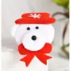 Oso Santa de Liquen Círculo de Palmadas Lindo Terciopelo Infantil Pulsera Luminosa Círculo de Palmadas Navideño Regalo