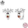 Pendientes Navideños de Invierno Avale S925 Pendientes de Papá Noel y Reno Pendientes de Joyería Accesorios al por Mayor para Mujer