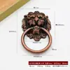 Manija de Cabeza de León Antigua de Aleación Estilo Europeo, Anillo Tirador Clásico Vintage para Puerta de Mueble, Manija Retro de un Solo Agujero