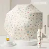 Guarda-chuva Protetor Solar UV Dobrável Autêntico do Coelho Miffy para Mulheres, Uso Duplo para Sol e Chuva, Alto Valor Estético