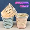 Cubo de Papel Redondo para el Hogar, Exquisito Calado con Anillo de Presión, Caja de Almacenamiento para Dormitorio, Cubo de Papel de Plástico, Cubo Sanitario, Papelera