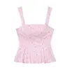 Item de Venda Quente Transfronteiriça do Aliexpress Nova Coleção Primavera 2026 Top Estilo Corset Listrado Floral 3231544