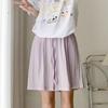 Shorts Yamamoto Cinza Feminino Fino Verão 2025 Novo Cintura Alta Perna Larga Exterior Uso Externo Calça Casual Pequena de Seda Gelo