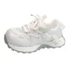 Sapatos Femininos de Malha com Cadarço Estilo Alemão Nova Moda Verão Respiráveis Sola Grossa Sapatos Forrest Gump Versáteis Retro Casuais Esportivos