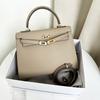 Bolso de Mano para Mujer de Alta Gama con Estilo Elegante Estampado de Palma Bolso Tipo Kelly 2025 Nuevo Bolso Cruzado de Moda de un Solo Hombro de Cuero para Mujer