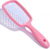 Peine de malla con curvatura grande y dientes anchos, ideal para masajes en seco y húmedo, en oferta en Amazon.