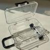 Maleta Pequeña Carrito Creativa Divertida Mini Adornos Niños Adulto Caja de Almacenamiento de Juguetes Espacio Privado Equipaje Transparente