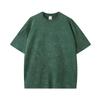 Playera de peso pesado 260g estilo retro americano lavado viejo transfronteriza para hombre marca de moda algodón puro batik copo de nieve frito manga corta mayoreo