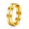 Accesorios transfronterizos europeos y americanos: Anillos de pareja de acero inoxidable con diamantes y circonitas. Bolsa de Amazon. Joyería de mano popular.
