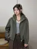 Chaqueta con capucha de moda estilo coreano para mujer, nuevo modelo otoño 2026, corte holgado, juvenil, elegante, chaqueta versátil