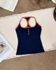 3640# Primavera Nuevo Color Block Camisola Acolchada Diseño de Botones Versátil Tirante Delgado Crop Top Mujer