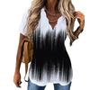 Aliexpress Comercio Exterior Amazon Transfronterizo Ropa Europea y Americana Temperamento Nueva Ola Cuello Camisa Estampada Manga Corta Mujer