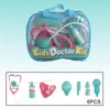 Casa de Juegos Educativa para Educación Infantil Transfronteriza, Set de Juguetes de Herramientas Médicas de Simulación, Caja de Almacenamiento para Juego de Roles, Escucha e Inyección